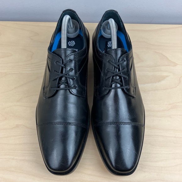Johnston & Murphy Men’s Size 8.0 Gibbons Cap Toe Black Leather Oxford Dress Shoe